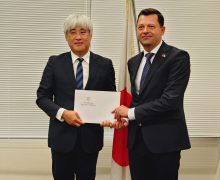 Ambasadorul Republicii Moldova în Japonia, Sergiu Mihov, a înmânat copiile scrisorilor de acreditare