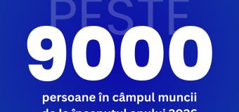 Peste 9000 de persoane au fost ajutate să se angajeze în câmpul muncii în primele luni ale anului