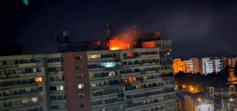 O dronă cu explozibil s-a prăbușit pe un bloc din Galați