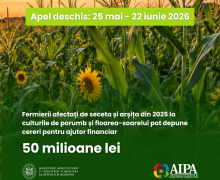 Fermierii afectați de seceta și arșița din 2025 pot depune la AIPA cereri pentru ajutorul financiar de 50 mln. de lei