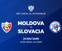 Selecționata de veterani a Moldovei, meci amical cu Slovacia
