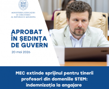 Îndemnizația la angajare pentru tinerii profesori în domeniul STEM va ajunge la 375 mii lei