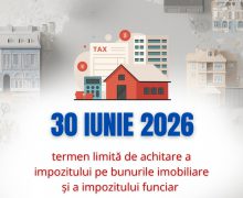 30 iunie 2026 – termen limită de achitare a impozitului pe bunurile imobiliare și impozitului funciar