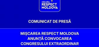 Partidul Mișcarea Respect Moldova va desfășura în iulie Congresul Extraordinar