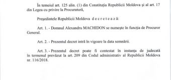 Decret semnat! Alexandru Machidon numit în funcția de Procuror General