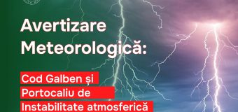 Cod Galben și Portocaliu de instabilitate atmosferică