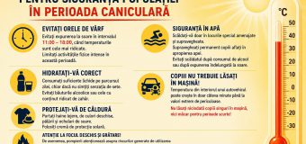 Vreme caniculară. Cetățenii îndemnați să respecte măsurile de prevenire și siguranță