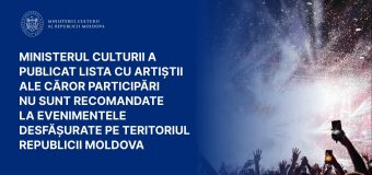Lista de artiști din țările CSI ale căror participări nu sunt recomandate la evenimentele desfășurate pe teritoriul Republicii Moldova