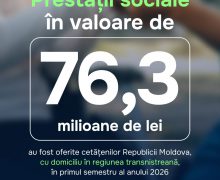 BPR: Prestații sociale de peste 76 mln. lei pentru cetățenii Republicii Moldova domiciliați în regiunea transnistreană au fost oferite în prima jumătate de an