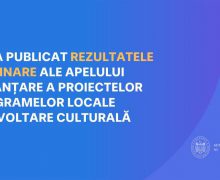 Au fost publicate rezultatele preliminare ale Apelului de finanțare a proiectelor și programelor locale de dezvoltare culturală