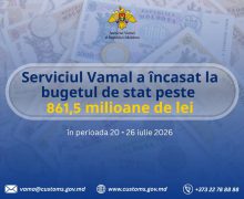 Încasări de peste 861 mln. ei la Vamă