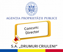 APP anunță concurs pentru ocuparea funcției de director al SA „Drumuri-Criuleni”