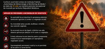 IGSU atenționează populația despre pericolul excepțional de incendii