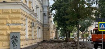 Continuă lucrările pe str. Veronica Micle din Chișinău