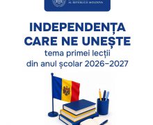 Prima lecție din anul nou de studii va avea genericul „Independența care ne unește”