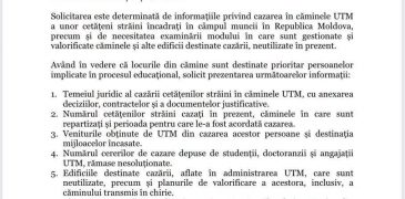 Deputata Angela Cutasevici cere Guvernului explicații privind cazarea cetățenilor străini în căminele fostei Universități Agrare
