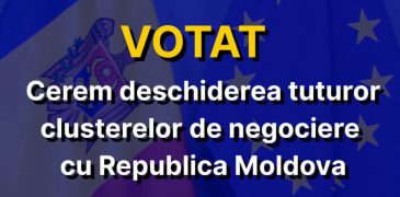 Parlamentul European cere deschiderea tuturor clusterelor de negociere cu Republica Moldova