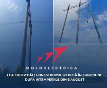 Linia electrică Bălți-Dnestrovsk a fost reparată