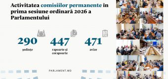 Comisiile parlamentare s-au întrunit în 290 de ședințe în prima sesiune din 2026