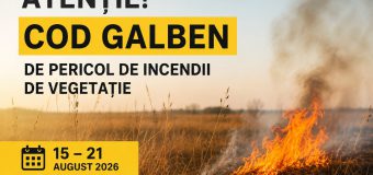 În țară se menține Codul galben de pericol excepțional de incendii de vegetație