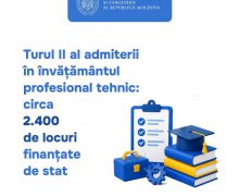 Turul II al admiterii în învățământul profesional tehnic: circa 2.400 de locuri finanțate de stat