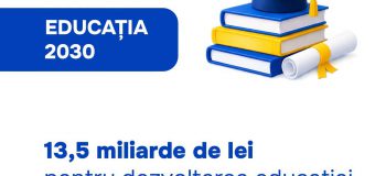 Investiții de 13,5 miliarde de lei în următorii cinci ani pentru dezvoltarea sistemului de educație