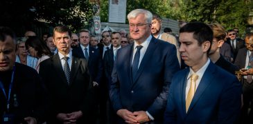 Mihai Popșoi, în Ucraina, a vizitat stația de metrou Lukianivka și a onorat memoria eroilor căzuți în luptă