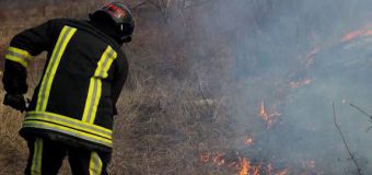 Un bărbat a suferit arsuri în timp ce încerca să stingă singur un incendiu de vegetație