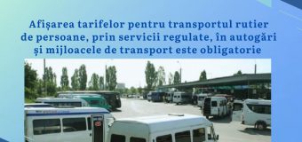ANTA: Afișarea tarifelor pentru transportul rutier de persoane, prin servicii regulate, în autogări și mijloacele de transport este obligatorie