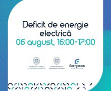 Deficit de energie electrică pentru astăzi în intervalul 16:00-17:00