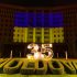 Clădirea Parlamentului, iluminată în culorile drapelului Ucrainei