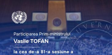 Vasile Tofan va participa la cea de-a 81-a sesiune a Adunării Generale a ONU