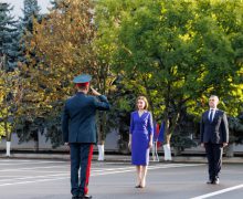 Maia Sandu a participat la ceremonia aniversării a 35 ani de la crearea Armatei Naționale