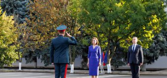 Maia Sandu a participat la ceremonia aniversării a 35 ani de la crearea Armatei Naționale
