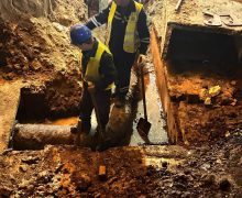 Conducta deteriorată din Scuarul Catedralei a fost scoasă, iar porțiunea reparată