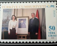 (FOTO) Timbre cu imaginea Ambasadorului Republicii Moldova în Turcia emise de autoritatea poștală națională a Turciei