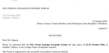 Fiodor Gagauz anunță că fiul său, Dmitri, va merge la Forumul Economic Eurasiatic la Istanbul: Nu putem rata asemenea oportunități